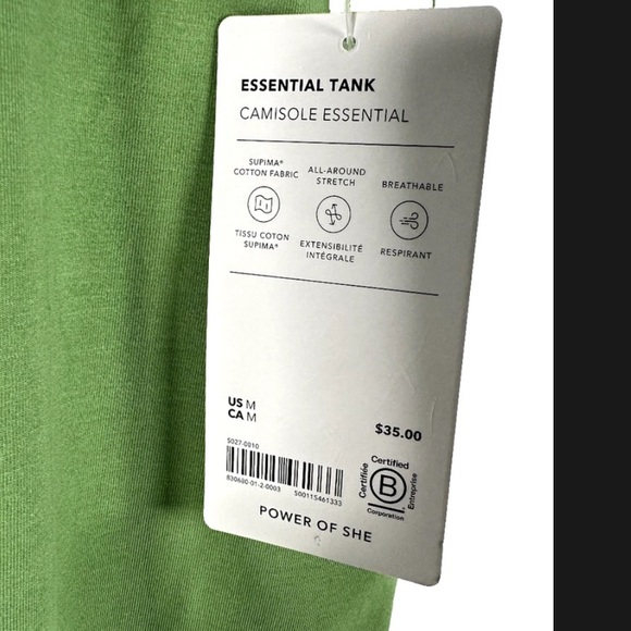 Athleta Essential Tank Top Green Relaxed Size Large EUC - Picture 4 of 8